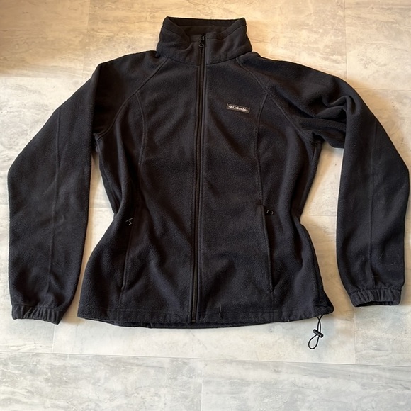 Columbia Jackets & Blazers - Columbia  GUC   Fleece jacket   Black  original style   Stand up collar   size L